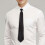 Easy Clip On Necktie Soft Polyester Silk Business-Black short 6