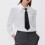 Easy Clip On Necktie Soft Polyester Silk Business-Black short 7