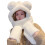 Thick Windproof Trapper Hat Warm Gloves Ushanka Hat-White SSS 1