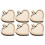 6 unid. 4x4 cm beige para diy 1