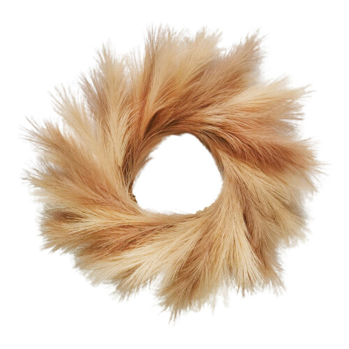 Artificial Pampas Grass Reed Wreath for Home Front Door Wall Decoration