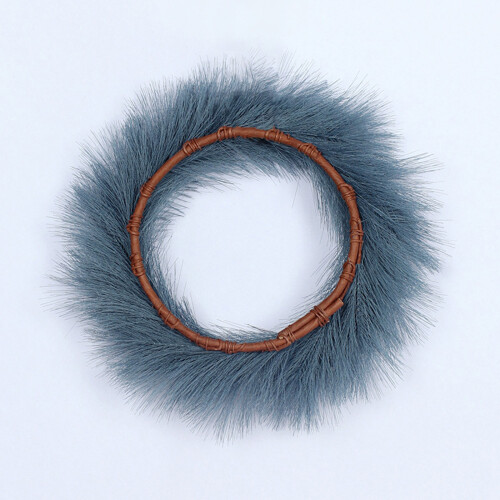 Artificial Pampas Grass Reed Wreath for Home Front Door Wall Decoration 2