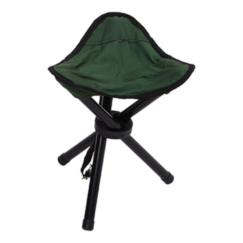 Portable Folding Stool Compact Triangular Camping Chair Lightweight Foldable Green Space-Saving Indoor And Outdoor Use