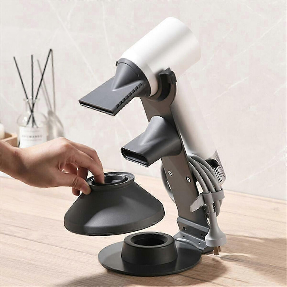 Kikidex (As Show, One Size) Suitable For Hair Dryer Stand Vertical Bathroom Anti-Scratch Hair Dryer Storage Shelf
