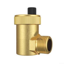 Brass Automatic Air Vent Valve G1/2 DN15 For Radiators/HVAC, High-Temperature-Resistant, Gold Finish