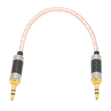 5,9 Zoll OCC Kupfer vergoldetes 3,5 mm Aux-Kabel für Lautsprecher, Auto, Laptop