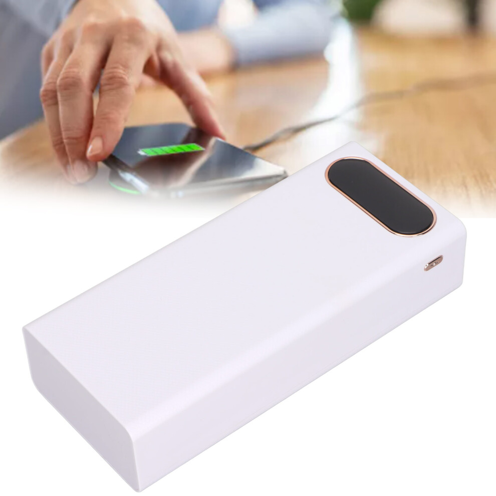 L16 16X18650 Diy Power Bank 22.5W Fast Charge 2 Usb Lcd White 7641357790805