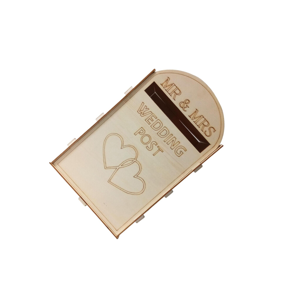 (Style A) DIY Rustic Wedding Post Box Handcrafted Wooden Letterbox For Wedding-image-OPC-PMQFRJM-NEW