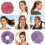 Breite Haargummis, pelziges Haar, elastische Haarteile,-Weiß 3
