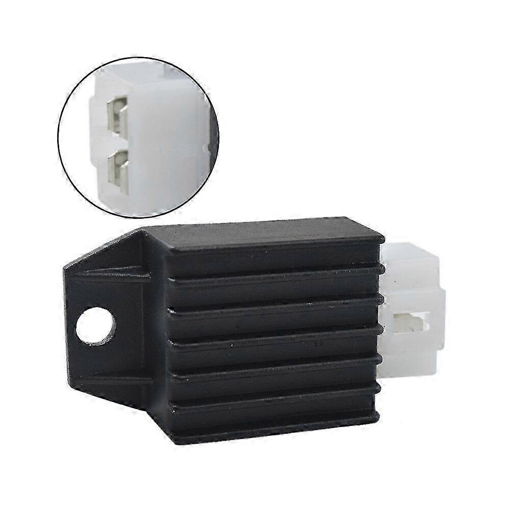 Kikidex (As Show, One Size) 12V 4 Pin Rectifier Regulator For 50Cc 90Cc 110Cc 125Cc Pit Quad Dirt Bike Atv Black