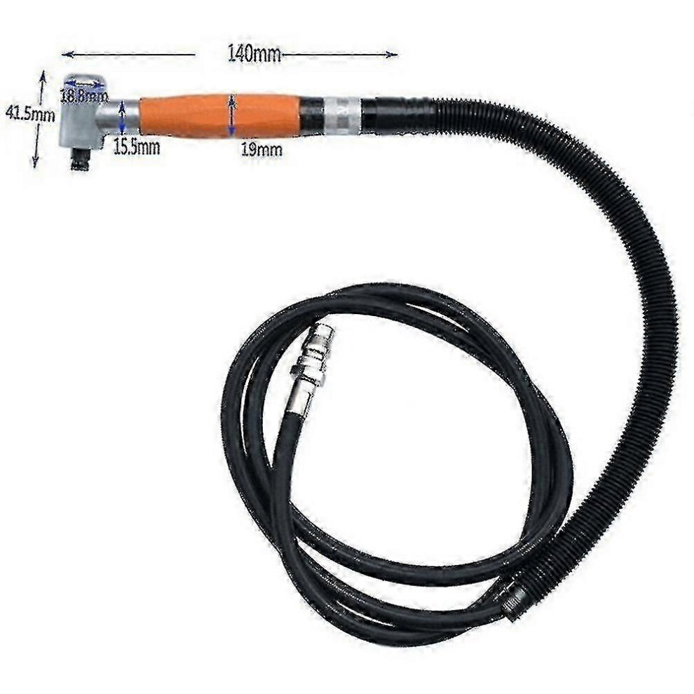 Kikidex (As Show, One Size) 3Mm 90 Degree Air Grinder Pneumatic Tool Micro-Grinder Grinding Polishing Tool Set Metal Cutting Ab