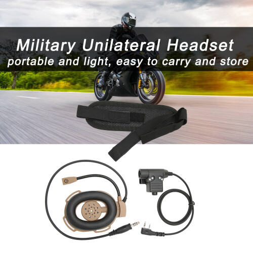 HD01 Casque militaire marron avec micro pour TK-3107 2