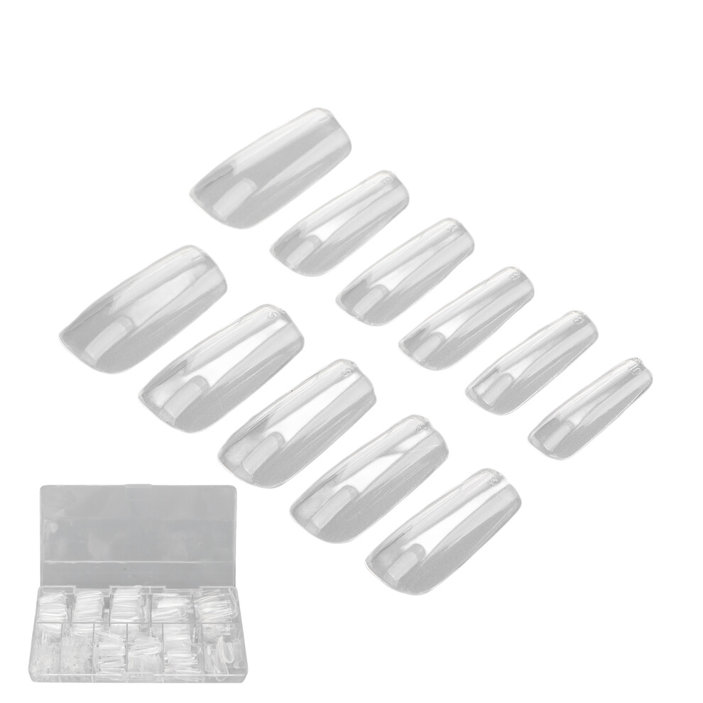 500pcs Transparent Plastic Nail Tips for DIY Home Salon Women
