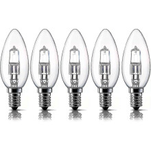 (As show, One size) E14 28w Halogen Candle Light Bulbs, Small Edison Screw Bulb (ses) 2700k Warm White Dimmable Pack Of 5