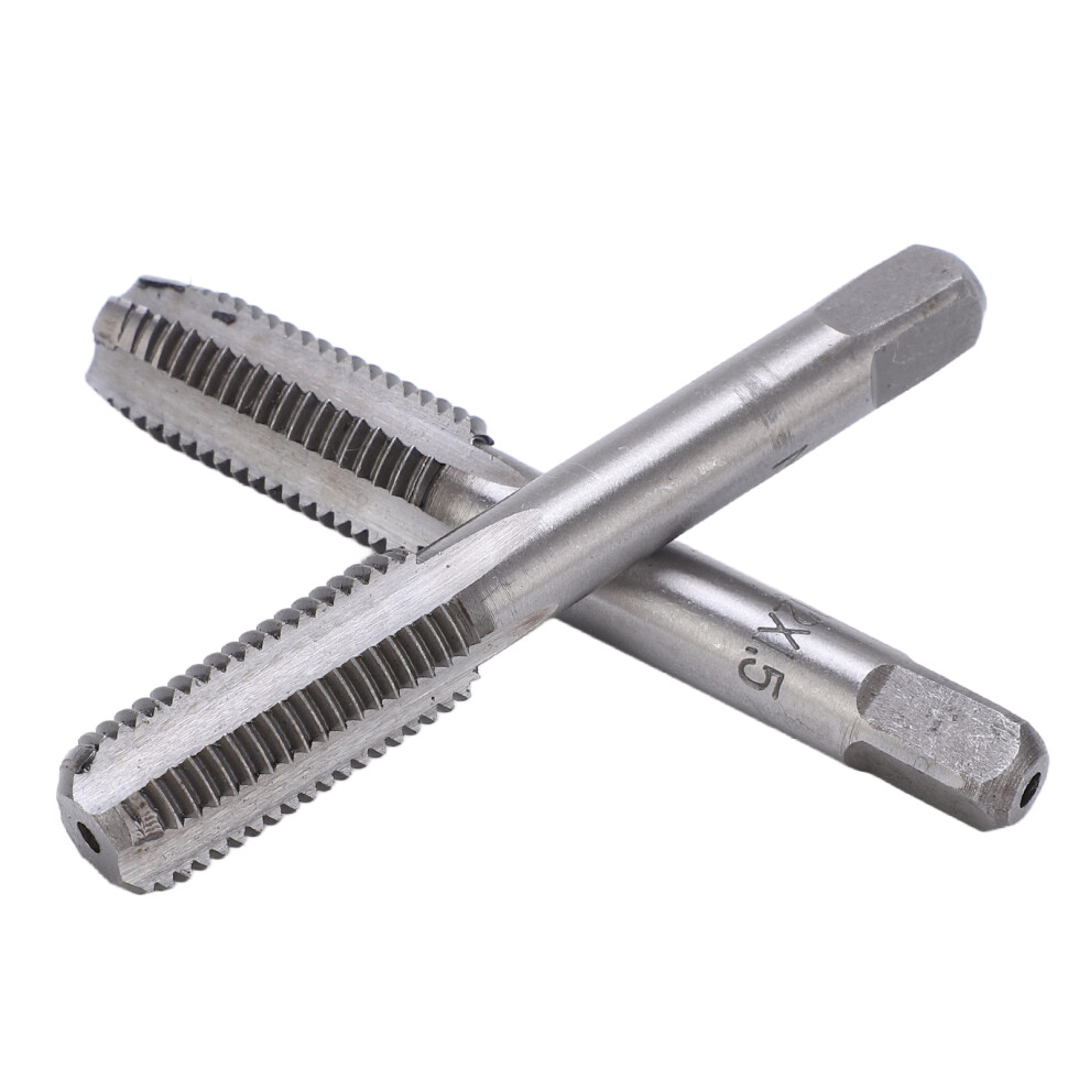 2Pcs High Speed Steel Metric Flute Taps M12x1.5 For Steel Aluminum Copper 4401357793083