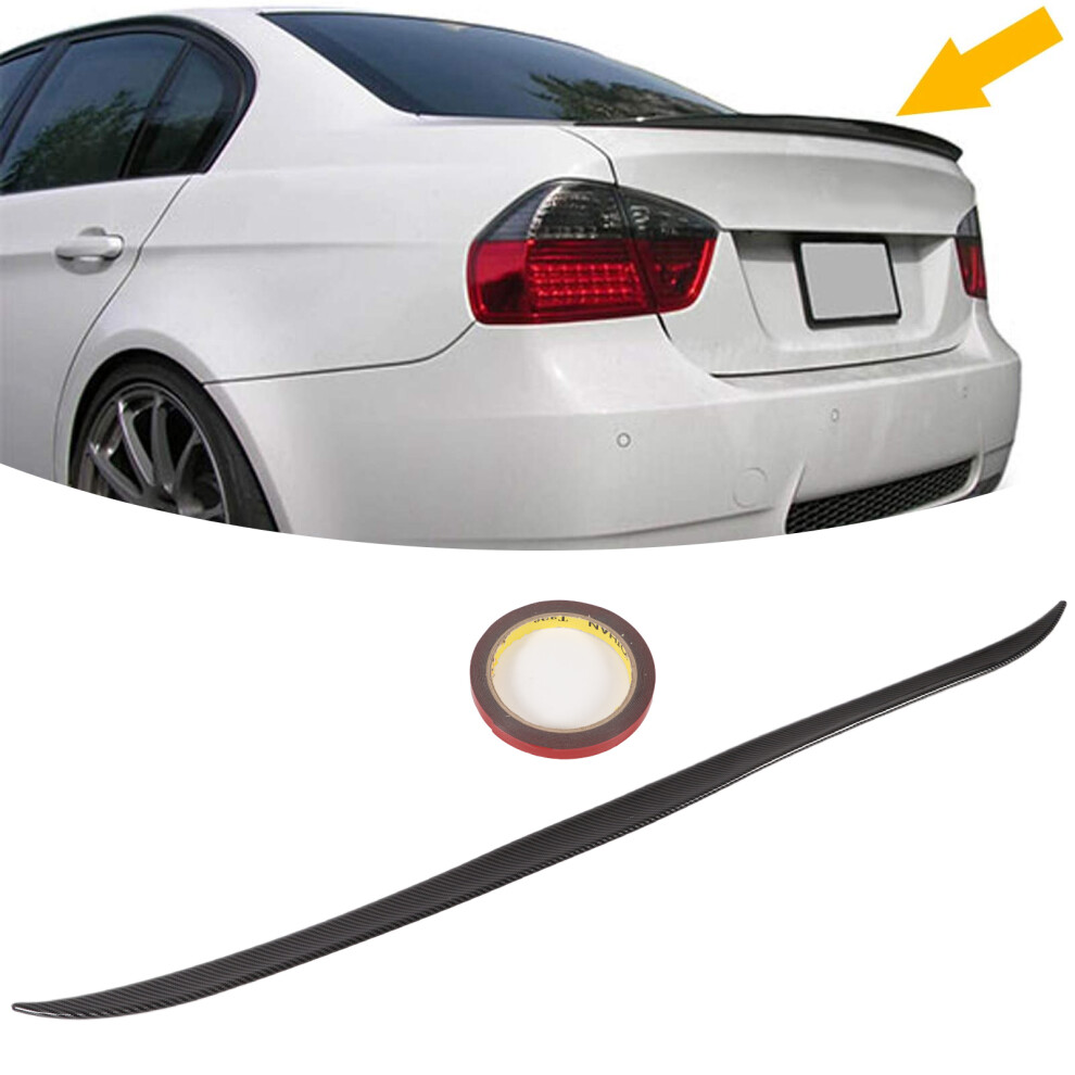 Car Spoiler Rubber Aero Wing 120X4cm Carbon Fiber Pattern 7601357793138