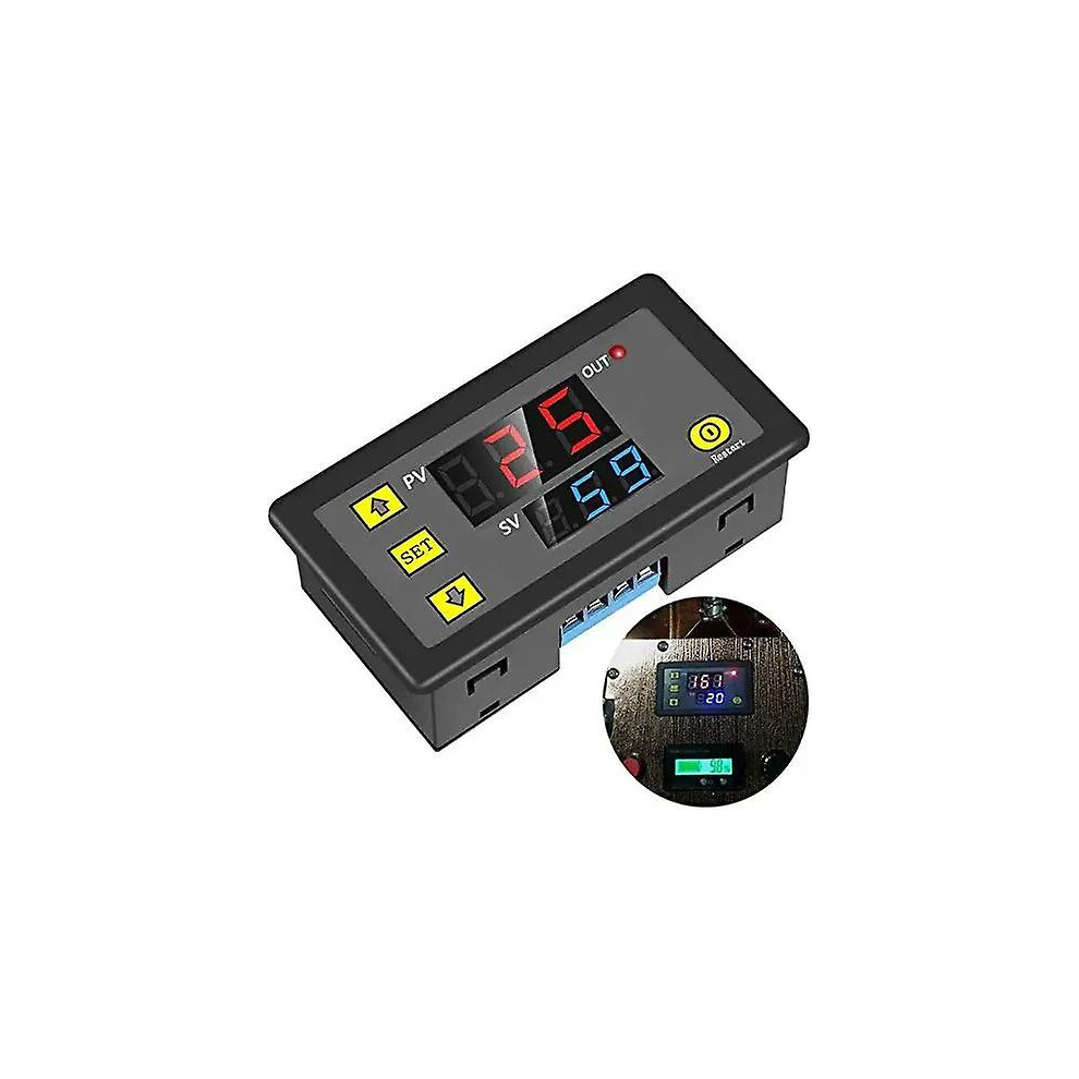 Kikidex (As Show, One Size) Dc 12V 20A Digital Programmable Relay Timer Time Cycle Delay Switch Module