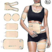 (6pcs) Reusable Washable Soft Cotton Women's Health with Castor Oil Pack Wrap Kit for Lower Back and Neck