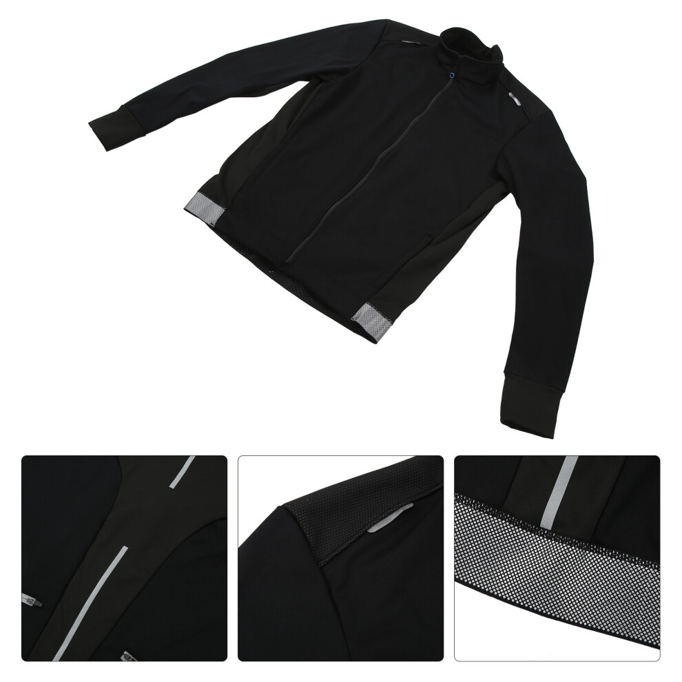 Reflective Windproof Waterproof Cycling Jacket Black M for Outdoor Sports-image-OPC-PMQG866-NEW
