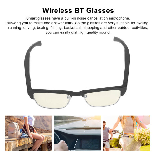 Smart Glasses KY02B: Open Ear Wireless Headphones Silver 2