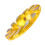 Diamant-Topfschleifscheibe, golden, 6 Löcher, 9