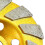 Diamant-Topfschleifscheibe, golden, 6 Löcher, 8