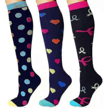 (L-XL) Compression Socks For Women & Men Circulation (3 Pairs) 15-20 Mmhg Is Best Support For Athletic Running Cycling