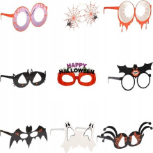 Okulary Papierowe Przebranie Cosplay Halloween Zestaw 9 Sztuk