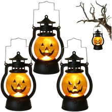 Lampion LED Décoration Suspendue Halloween Citrouille Ensemble de 3 Pièces