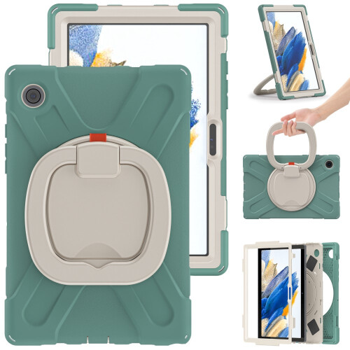 Étui pour iPad 9/8/7 10.2" Robuste avec Support Rotatif Vert 2