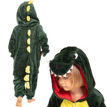 Pyjama Enfant Kigurumi Combinaison Dinosaure Vert 135-145