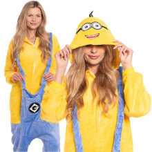 Women's Minion Inspired Kigurumi Onesie - Yellow One-Piece Adult Pajama, Loungewear and Fancy Dress Costume Size L (165-175cm)