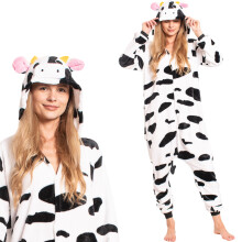 Piżama Damska Kombinezon Kigurumi Onesie Krowa Biało Czarna 175-185 cm XL
