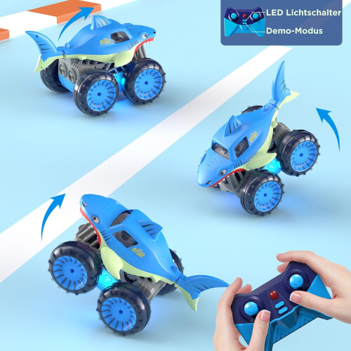 Voiture télécommandée en forme de requin avec USB-C Cadeau pour enfants 2
