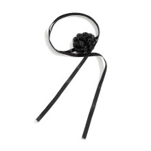 (As show, One size) Gothic Lolita- Black Collar Choker Wedding Halloween Ornament For Lady Girl