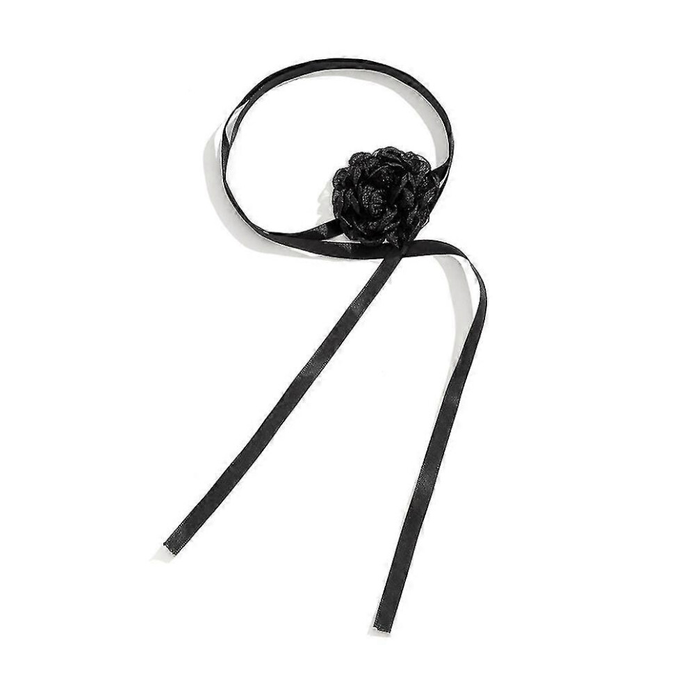 Kikidex (As Show, One Size) Gothic Lolita- Collar Choker Wedding Halloween Ornament For Lady Girl Black