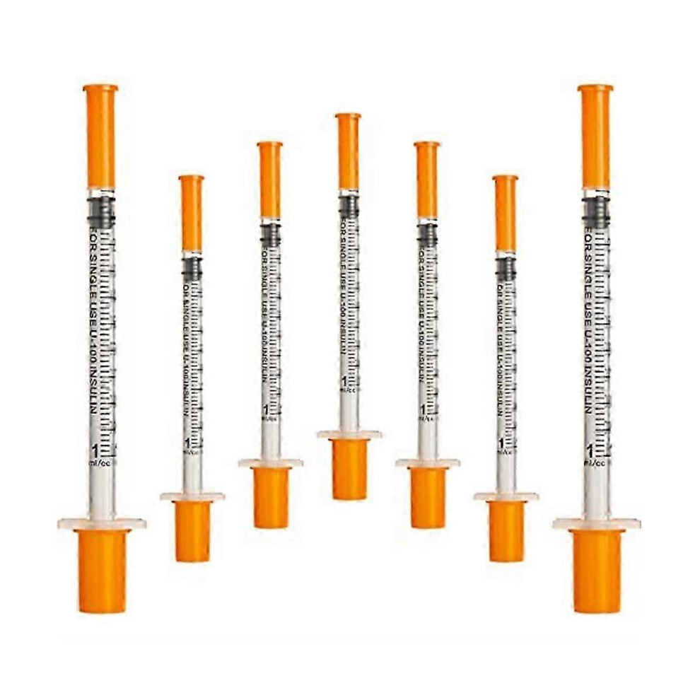 Kikidex (As Show, One Size) 50Pcs/Pack 1Ml Syringe With 30G (8Mm Long) Lab Supplies Individually Sealed Package