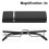 (As show, One size) Clear half-frame reading glasses 2.5 1