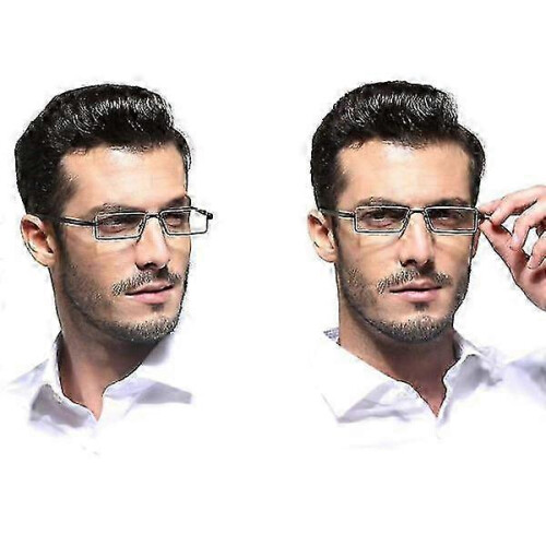 (As show, One size) Clear half-frame reading glasses 2.5 2