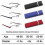 (As show, One size) Clear half-frame reading glasses 2.5 4