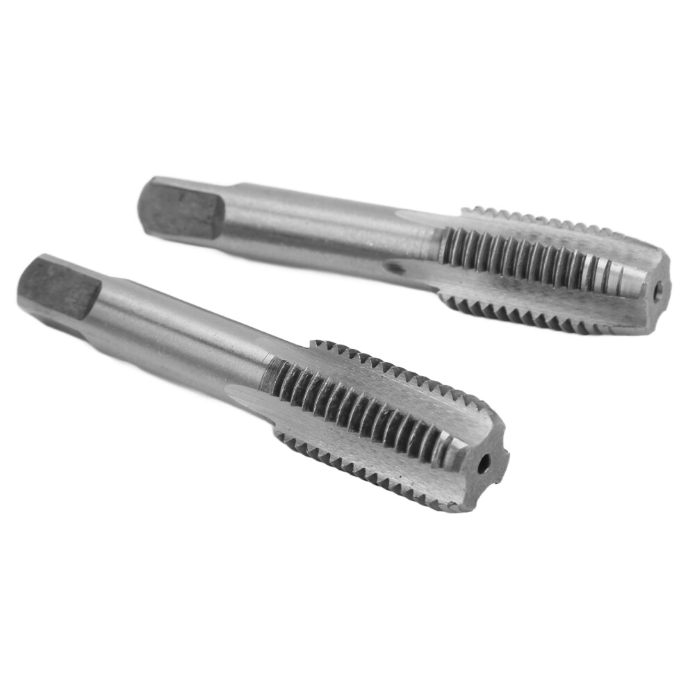 2Pcs High Speed Steel Metric Thread Tap Straight Flutes Thread Tapping Tool Hand 4391357799928