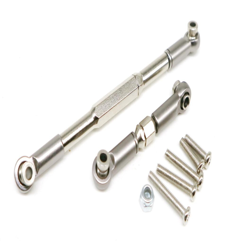 (Titanium) 2pcs 1/12 Steering Link Rod Aluminum Alloy Stronger Steering Linkage-image-OPC-PMQGJ62-NEW