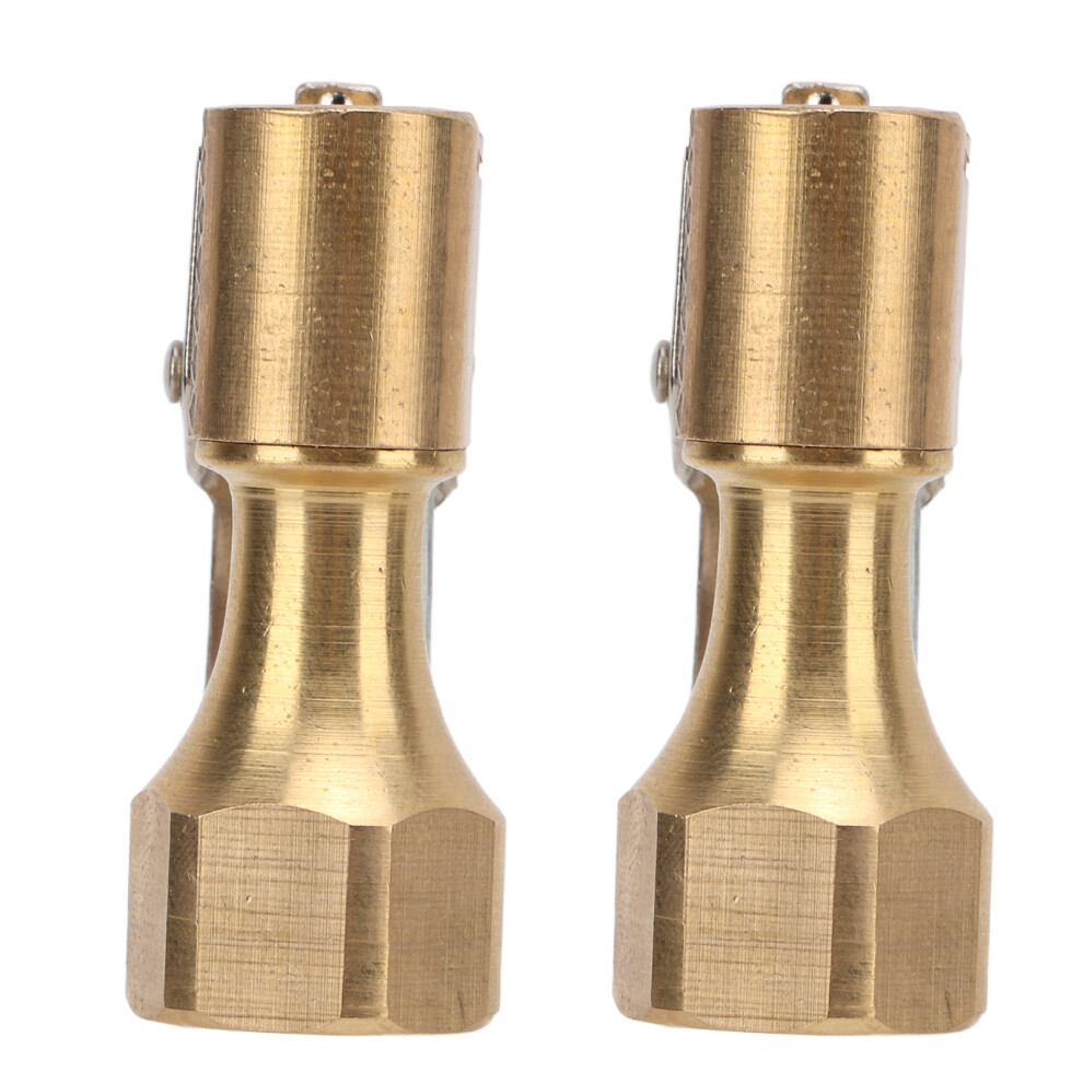 2Pcs Brass Tire Pump Nozzle Connector With Clip For Inflators 3701357800776