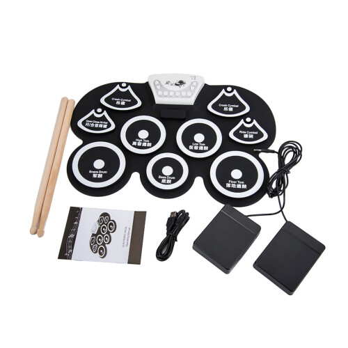 USB Electric Drum Roll-up Percussion Parts Replacement Practice Pad