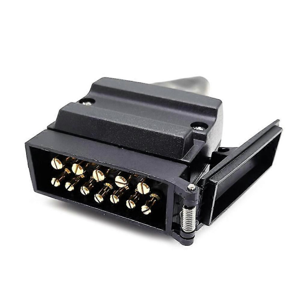Kikidex (As Show, One Size) 12 Pin Flat Trailer Socket Plug Set Connector Austrilia Standard Nylon & Brass
