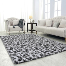 (122X183cm, colour 1) NOAHAS Fluffy Leopard Print Rug Cheetah Print Area Rugs Soft Comfy Printed Carpet for Bedroom Living Room Home Western Decor