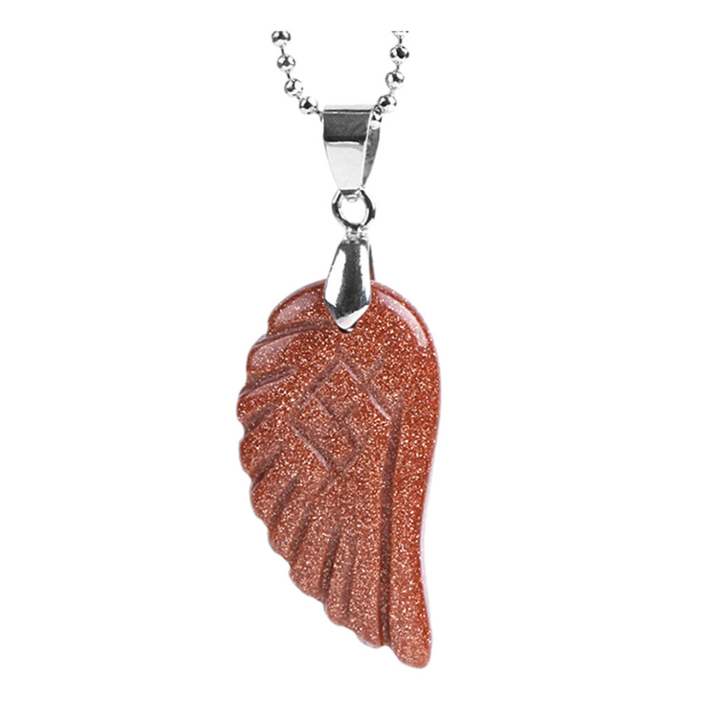 (BrownSandChain) Stones Pendant Necklace Jewelry Neck Chain Exquisite Girls Wedding-image-OPC-PMQGWSY-NEW