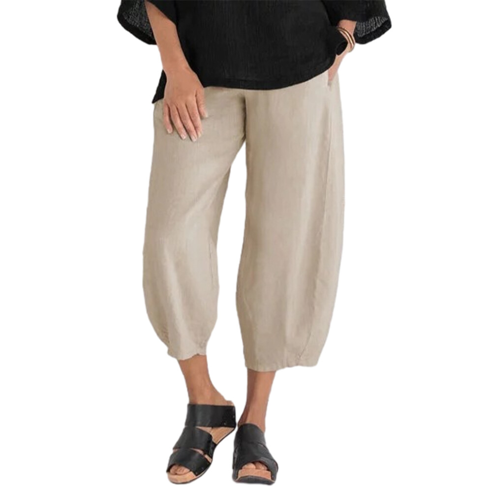 (khaki, 4XL1) Comfortable And Stylish Casual Pants For Women Elastic Waistline And-image-OPC-PMQGXND-NEW