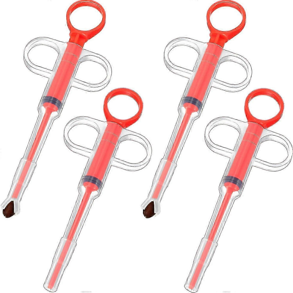 Kikidex (As Show, One Size) 2024,4 Pieces Cat Pill Shooter Dog Pill Dispenser Pet Piller Popper Pill Gun Pet Tablet Syringe