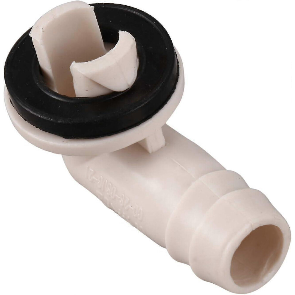 Kikidex (As Show, One Size) Air Conditioner Drain Hose Connector Elbow Fitting With Rubber Ring For -Split White